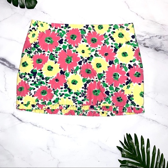 Lilly Pulitzer Callie Ruffle Skirt Doodlebug Daisy Easter Outfit Spring Size 4 - Picture 2 of 11